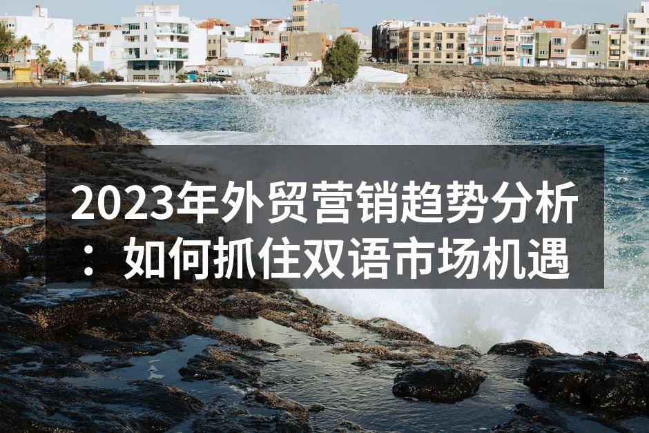 2023年外贸营销趋势分析：如何抓住双语