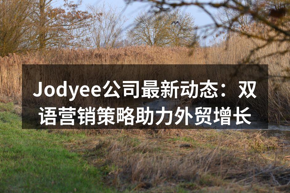 Jodyee公司最新动态：双语营销策略助
