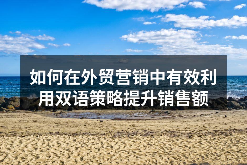 如何在外贸营销中有效利用双语策略提升销售